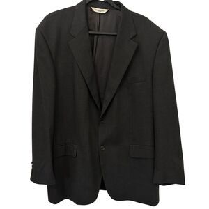 Pronto Uomo 46R Gray 100% Wool Mens Blazer Suit Jacket Sport Coat Italy Classic